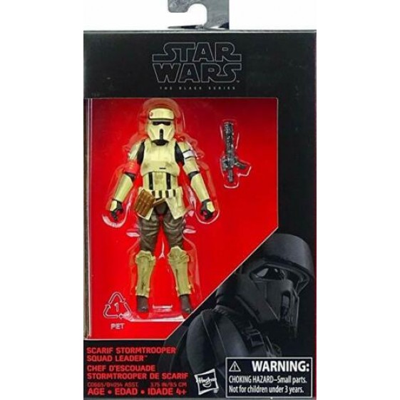 Hasbro Star Wars Rogue One Black Series Scarif Stormtrooper Squad Leader Exclusive Figure 3 3/4" Action Figure