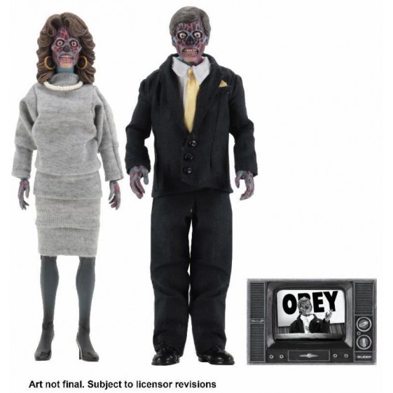 Neca They Live Male & Female Aliens Clothed Action Figure 2-Pack
