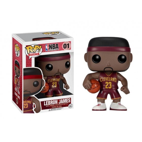 Funko Pop! NBA LeBron James Cleveland Cavaliers (Miami Heat on back, error) #01 Vinyl Figure