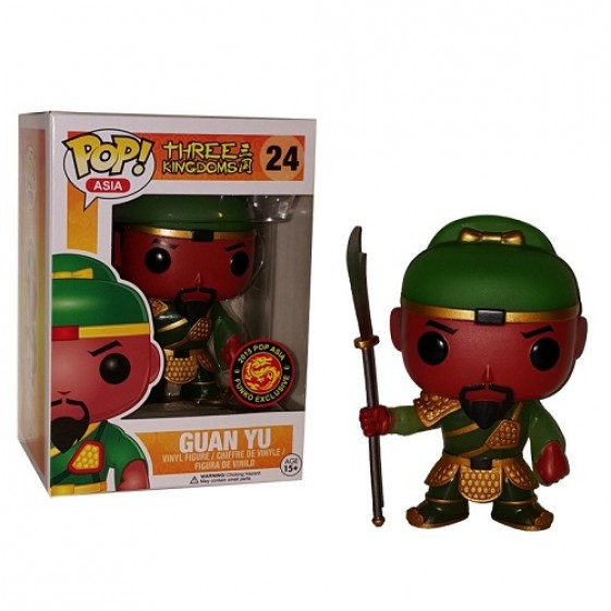 Funko Pop! Asia Three Kingdoms Guan Yu Glow in the Dark Pop Asia Exclusive #24 Vinyl Figure