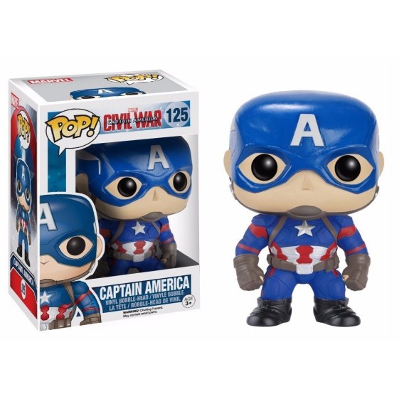 Funko Pop! Marvel Captain America Civil War Captain America #125 Vinyl Figure