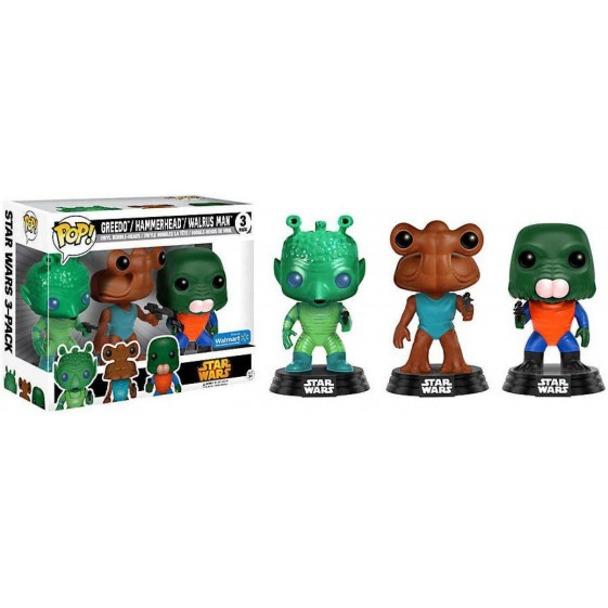 Funko Pop! Movies Star Wars Greedo, Hammerhead and Walrus Man Walmart Exclusive Vinyl Figure