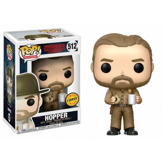 Funko Pop! Television Stranger Things Hopper Chase Limited Edition #512 Vinyl Figure