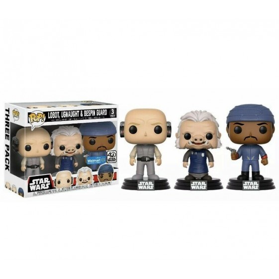 Funko Pop! Movies Star Wars Lobot, Ugnaught and Bespin Guard Walmart Exclusive Vinyl Figure