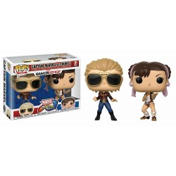 Funko Pop! Games Marvel Gamerverse Marvel vs Capcom Infinite Captain Marvel(red) vs Chun Li Hot Topic Exclusive Vinyl Figure Funko Pop! Games Marvel Gamerverse Marvel vs Capcom Infinite Captain Marvel(red) vs Chun Li Hot Topic Exclusive Vinyl Figure