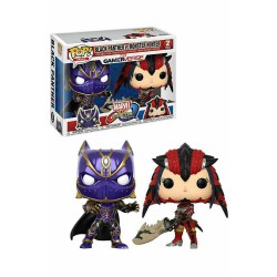 Funko Pop! Games Marvel Gamerverse Marvel vs Capcom Infinite Black Panther(purple) vs Monster Hunter Vinyl Figure