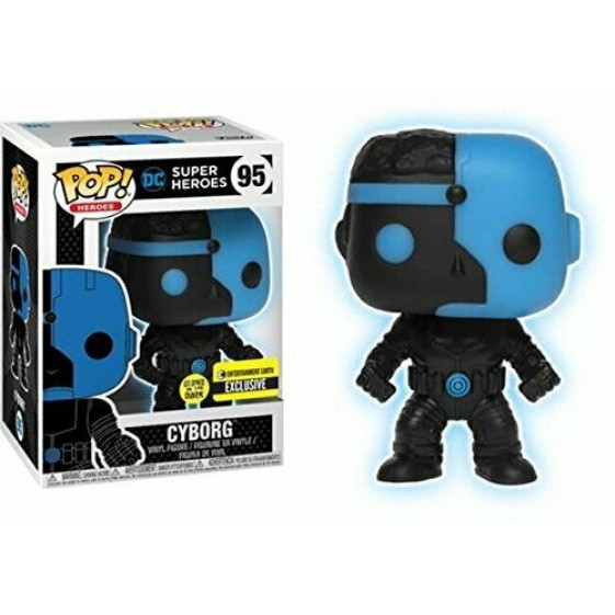 Funko Pop! DC Heroes Cyborg Glow in the Dark Entertainment Earth Exclusive #95 Vinyl Figure