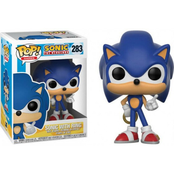 Funko Pop! Games Sonic The Hedgehog Sonic with Ring Toys R Us Exclusive #283 Vinyl Figure