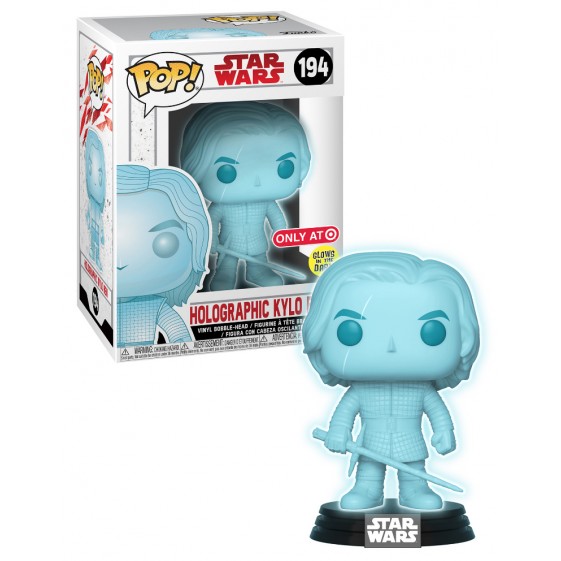 Funko Pop! Star Wars Holographic Kylo Ren Glow in the Dark Target Exclusive #194 Vinyl Figure