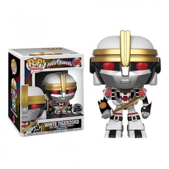 Funko Pop! Mighty Morphin Power Rangers White Tigerzord Hot Topic Exclusive #668 Vinyl Figure