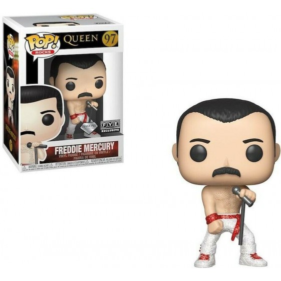 Funko Pop! Rocks Queen Freddie Mercury Diamond Collection FYE Exclusive #97 Vinyl Figure