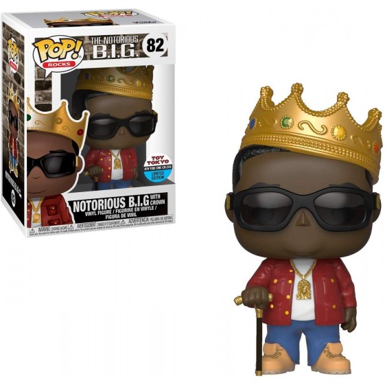 Funko Pop! Rocks The Notorious B.I.G. with Crown Toy Tokyo Exclusive #82 Vinyl Figure