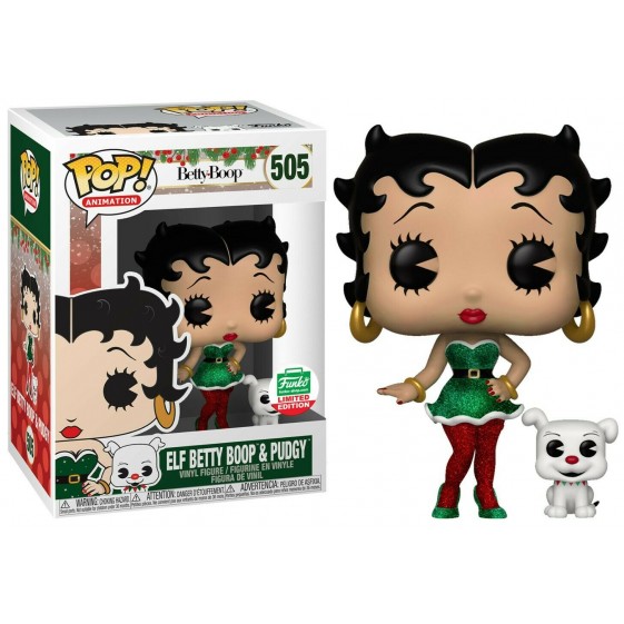 Funko Pop! Betty Boop Elf Betty Boop and Pudgy Funko Limited Edition #505 Vinyl Figure