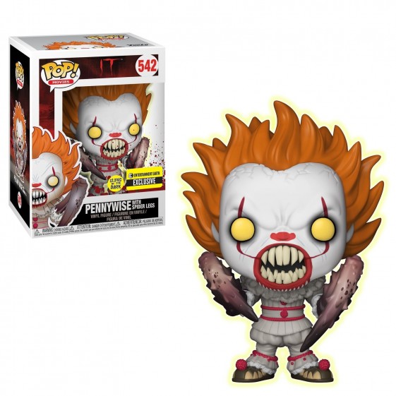 Funko Pop! Movies IT Pennywise with Spider Legs (Glow in the Dark) Entertainment Earth Exclusive #542 Vinyl Figure