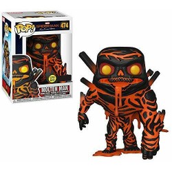 Funko Pop! Marvel Spider-Man Molten Man Glow in the Dark Game Stop Exclusive #474 Vinyl Figure Funko Pop! Marvel Spider-Man Molten Man Glow in the Dark Game Stop Exclusive #474 Vinyl Figure